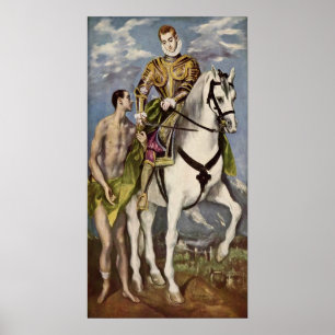 Poster El Greco - St Martin et le mendiant