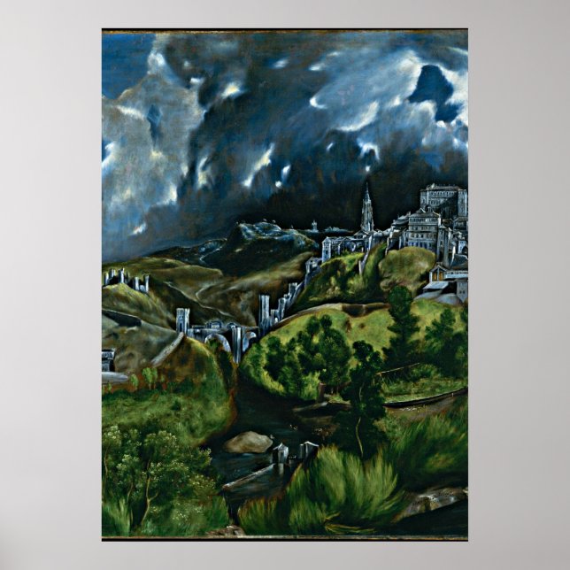 Poster El Greco - Vue de Tolède (Devant)