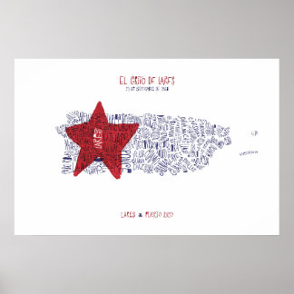 Poster El Grito de Lares, Porto Rico, We Love You
