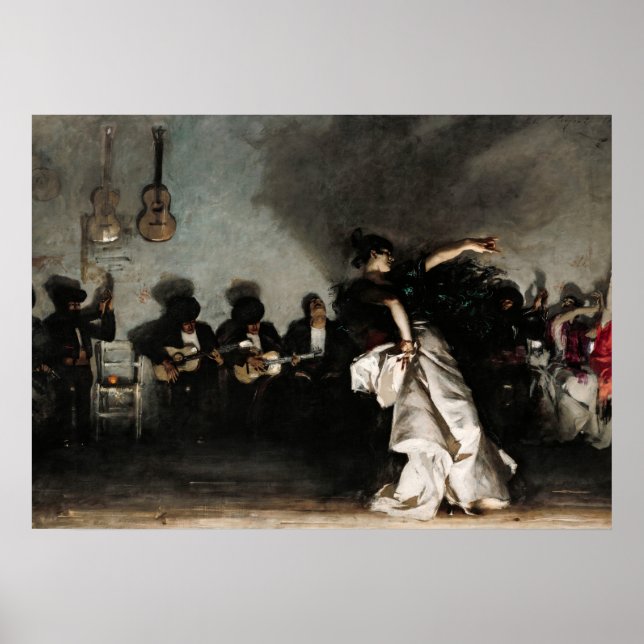 Poster El Jaleo, 1882 par John Singer Sargent (Devant)