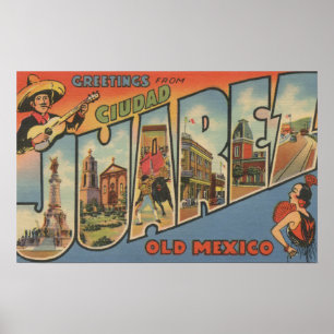 Poster El Paso, le Texas - Ciudad Juarez