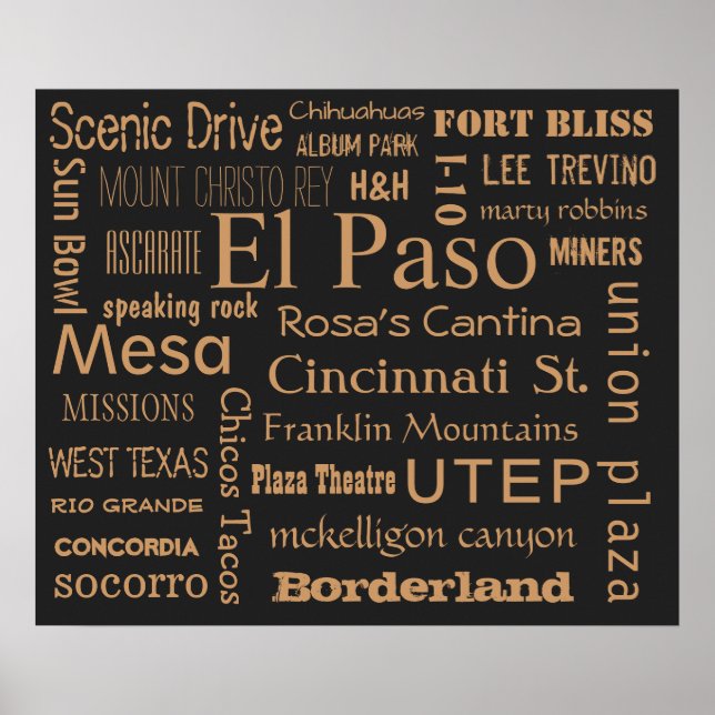 Poster El Paso, Texas (Devant)