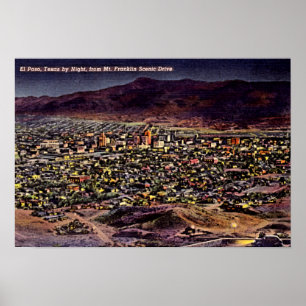 Poster El Paso, Texas Birdseye Night 1940