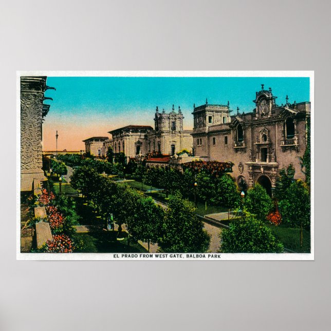 Poster El Prado de West Gate, Balboa Park (Devant)