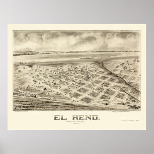 Poster El Reno, OK Carte panoramique - 1891