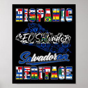Poster El Salvador Mois national du patrimoine hispanique