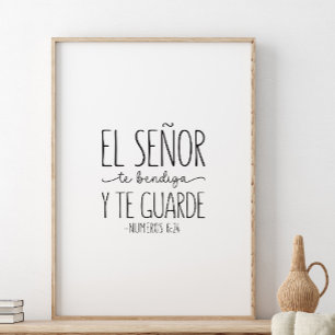 Poster El Señor te bendiga y te guarde, Numeros 6:24