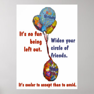 Poster Élargissez l'affiche du cercle des amis
