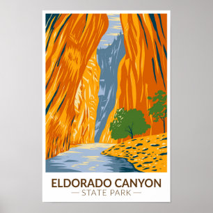 Poster Eldorado Canyon State Park Colorado Art Vintage