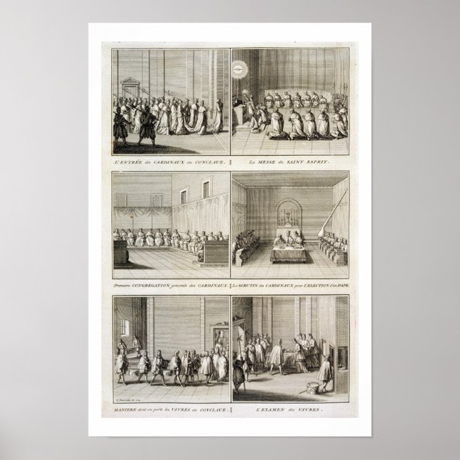 Poster Electing the Pope, from the 'Encyclopedia' de Deni (Devant)