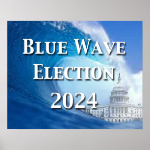 Poster Élection Blue Wave 2024