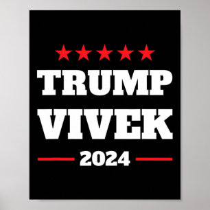 Poster Election Bold Proud Pro Donald Trump Vivek 2024