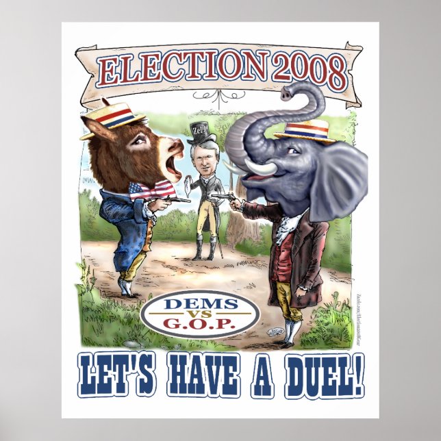 Poster Élection de duel politique Mascot 2008 (Devant)