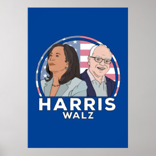 Poster Élection Harris Walz