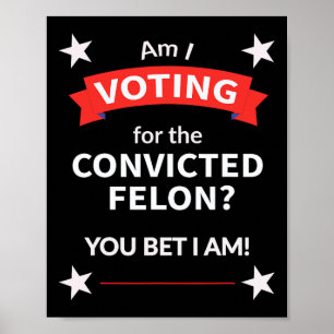 Poster Élection politique de Trump Vote Felon