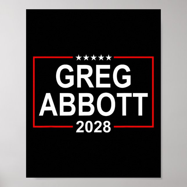 Poster Élection présidentielle de Greg Abbott 2028 4 juil (Devant)