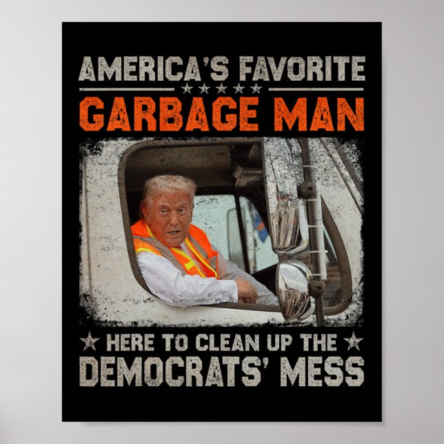 Poster Élection Trump 2024 Trump Garbage Man Vote Trump P (Devant)