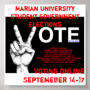 Poster Élections gouvernementales étudiantes