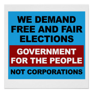 Poster Élections libres et équitables