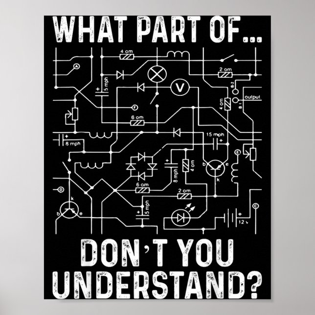 Poster Electrical Engineering Electrical Engineer Men  (Devant)