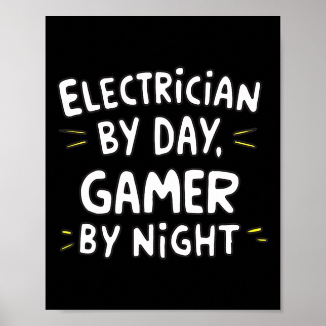 Poster Électricien (Devant)