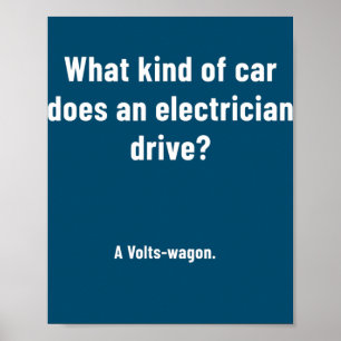 Poster Electricien plaisante Funny Ingénieur électrique