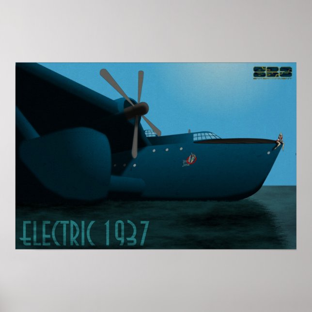 Poster électronique 1937 "Big Jane" Pin Up (Devant)