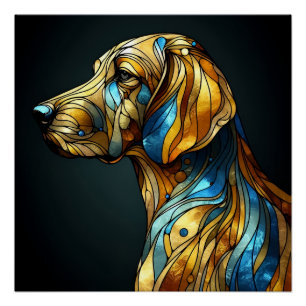 Poster Élégance de canine gracieuse - AI