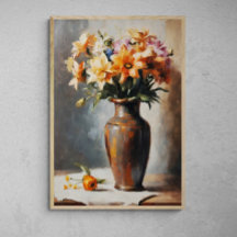 Élégance de la fleur : peinture de vase de fleurs