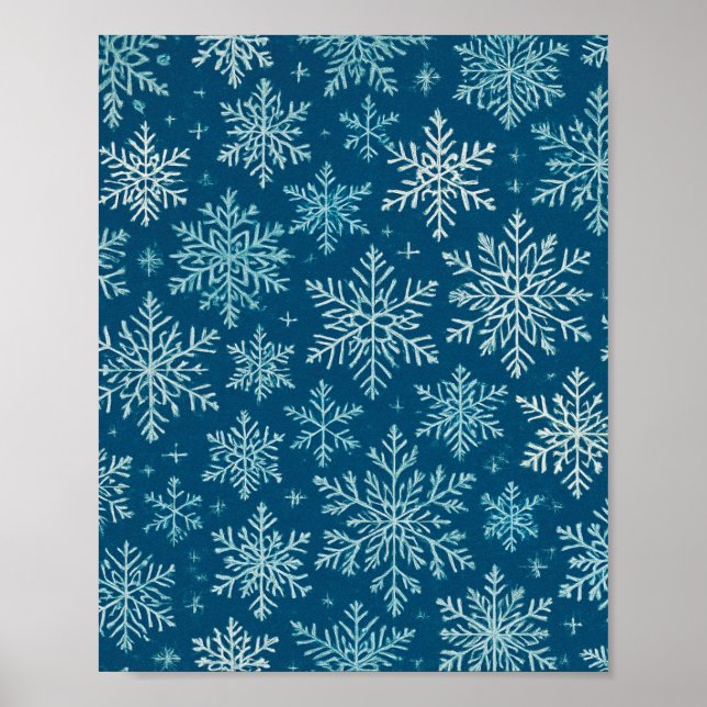 Poster Élégance du flocon de neige givré (Devant)