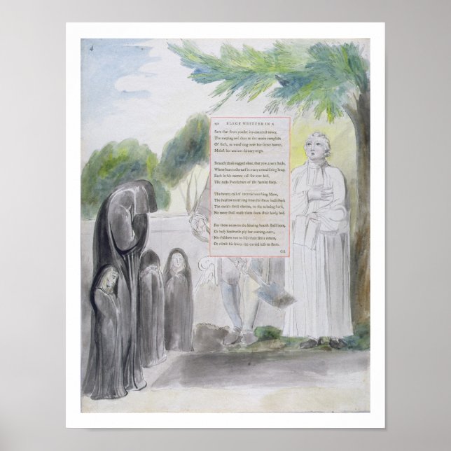 Poster 'Elégance écrite dans une église-cour de campagne' (Devant)