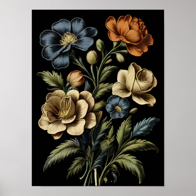 Poster Élégance en fleur (Devant)