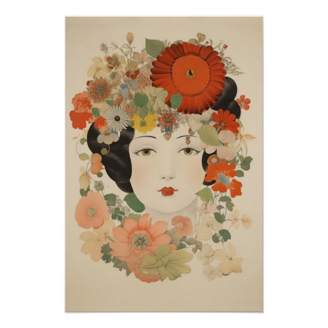 Poster Élégance Florale (Devant)