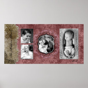 Poster Élégance Montage de 10 po x 20 po 4 parcelles