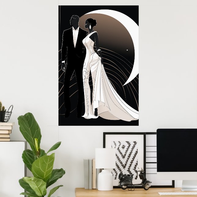 POSTER ÉLÉGANCE NOIRE #1  (Bureau à domicile)