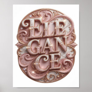 Poster Élégance Or FROID