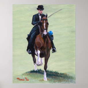 Poster Élégance selle en action Portrait de cheval
