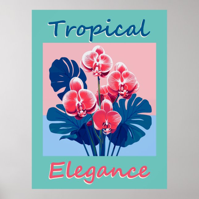 Poster Élégance tropicale (Devant)