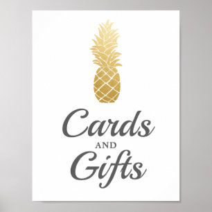 Poster Élégance tropicale   Cartes Et Cadeaux À Ananas Si