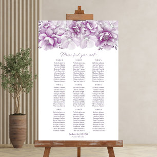 Poster Élégant 9 Table Rose Mariage Plastique