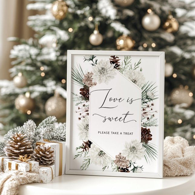 Poster Élégant amour d'hiver est doux, prenez un plaisir  (Créateur téléchargé)