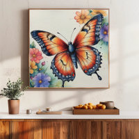 Elégant Aquarelle Papillons Nature Inspiré