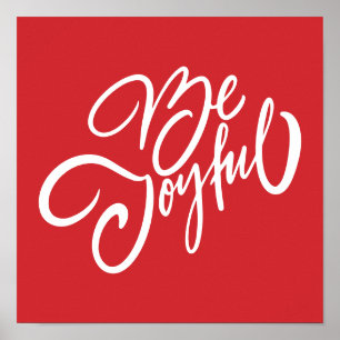 Poster Elégant Be Joyful Holiday Design