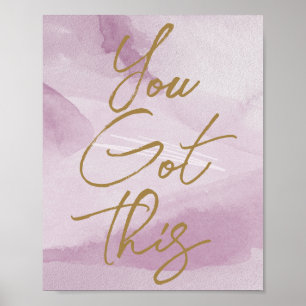Poster Elégant Blush Pink Gold Vous Avez Ce