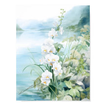 Elégant Bouquet d'aquarelle d'orchidée de la riviè