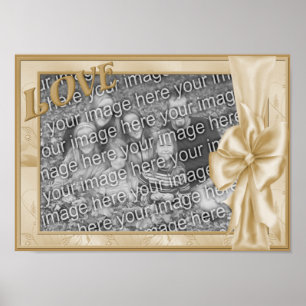 Poster Elegant Bow Love Frame Créer Votre Propre Photo
