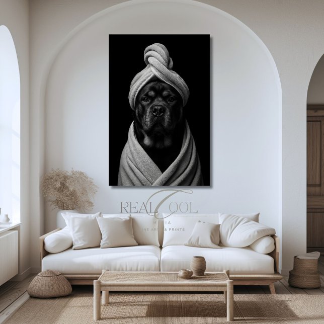Poster Elégant Canine Art de "Duc" en Torchon Turban (Créateur téléchargé)