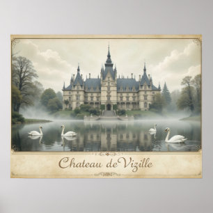 Poster Élégant Château de France Château de Vizille