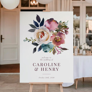 Poster Élégant Chic Romantique Rose Mariage