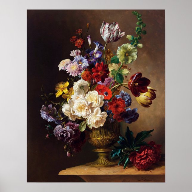 Poster Élégant classique néerlandais Master Still Life Ar (Devant)